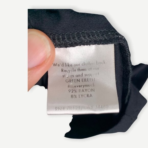 Eileen Fisher Black Long Sleeve Fit Flare Casual Dress Small Petite - Picture 5 of 12